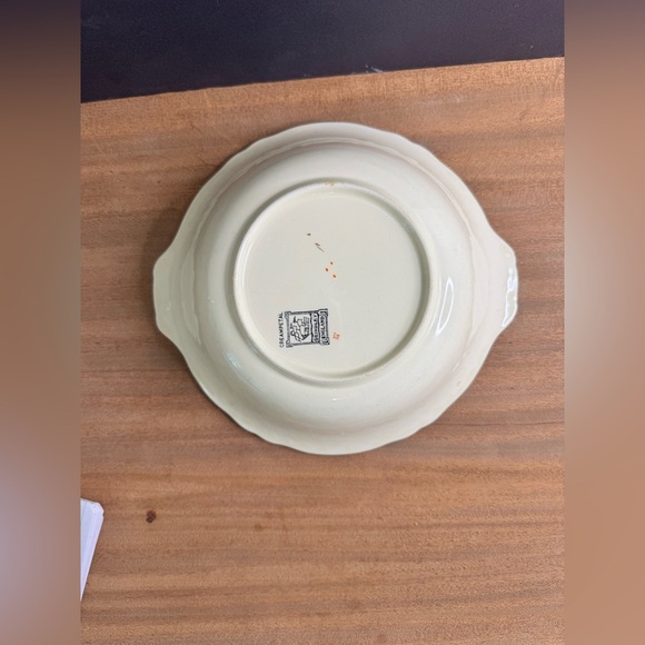 Antique Vintage Grindley CreamPetal 9” Vegetable Serving Plate Floral Design - Picture 6 of 7